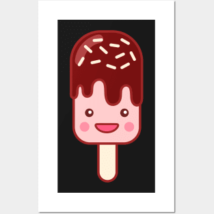 Chunky Ice Cream Emoji Minimal Posters and Art